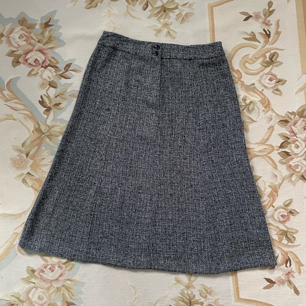 Black and white A-line marled skirt size 14 by Sag Harbor